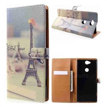 Eiffel Tower Leather Wallet Case for Sony Xperia XA2 Plus
