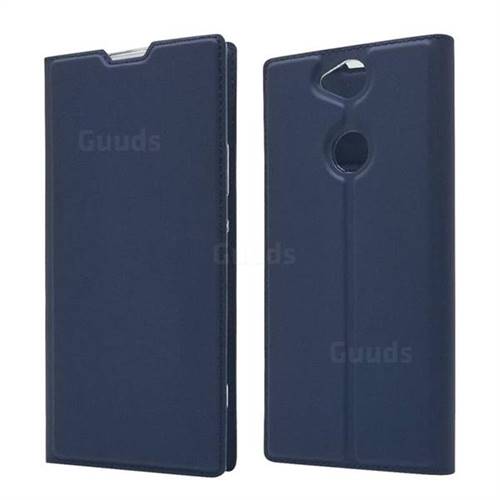 Ultra Slim Card Magnetic Automatic Suction Leather Wallet Case for Sony Xperia XA2 Plus - Royal Blue