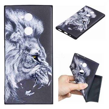 Lion 3D Embossed Relief Black TPU Cell Phone Back Cover for Sony Xperia XA2 Ultra(6.0 inch)