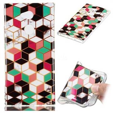 Three-dimensional Square Soft TPU Marble Pattern Phone Case for Sony Xperia XA2 Ultra(6.0 inch)