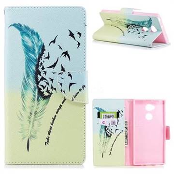 Feather Bird Leather Wallet Case for Sony Xperia XA2 Ultra(6.0 inch)