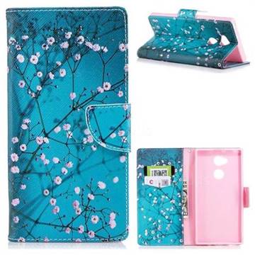Blue Plum Leather Wallet Case for Sony Xperia XA2 Ultra(6.0 inch)