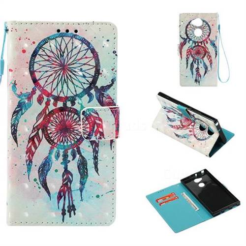 ColorDrops Wind Chimes 3D Painted Leather Wallet Case for Sony Xperia XA2 Ultra(6.0 inch)