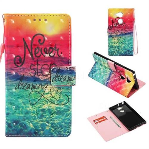 Colorful Dream Catcher 3D Painted Leather Wallet Case for Sony Xperia XA2 Ultra(6.0 inch)