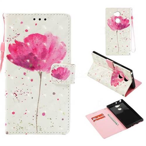 Watercolor 3D Painted Leather Wallet Case for Sony Xperia XA2 Ultra(6.0 inch)