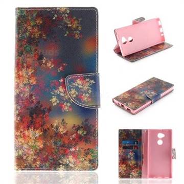 Colored Flowers PU Leather Wallet Case for Sony Xperia XA2 Ultra(6.0 inch)
