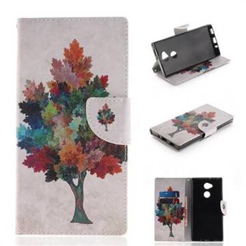 Colored Tree PU Leather Wallet Case for Sony Xperia XA2 Ultra(6.0 inch)