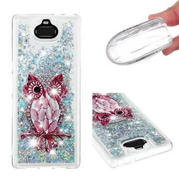 Seashell Owl Dynamic Liquid Glitter Quicksand Soft TPU Case for Sony Xperia 10 / Xperia XA3