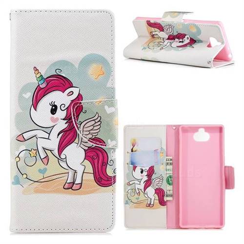 Cloud Star Unicorn Leather Wallet Case for Sony Xperia 10 / Xperia XA3