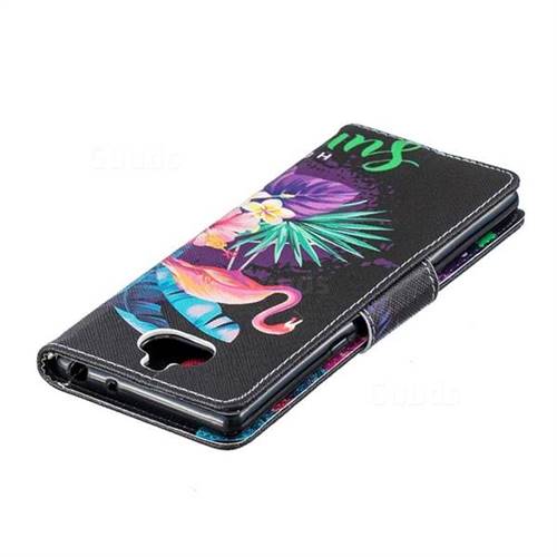 Flowers Flamingos Leather Wallet Case for Sony Xperia 10 / Xperia XA3