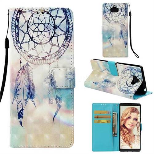 Fantasy Campanula 3D Painted Leather Wallet Case for Sony Xperia 10 / Xperia XA3