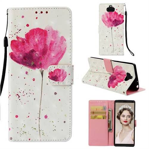 Watercolor 3D Painted Leather Wallet Case for Sony Xperia 10 / Xperia XA3