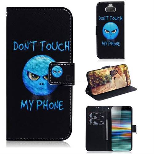 Not Touch My Phone PU Leather Wallet Case for Sony Xperia 10 / Xperia XA3