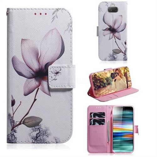 Magnolia Flower PU Leather Wallet Case for Sony Xperia 10 / Xperia XA3