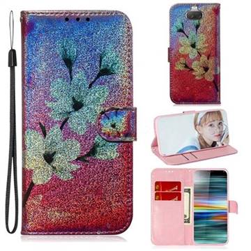 Magnolia Laser Shining Leather Wallet Phone Case for Sony Xperia 10 / Xperia XA3