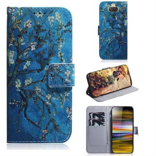 Apricot Tree PU Leather Wallet Case for Sony Xperia 10 Plus / Xperia XA3 Ultra