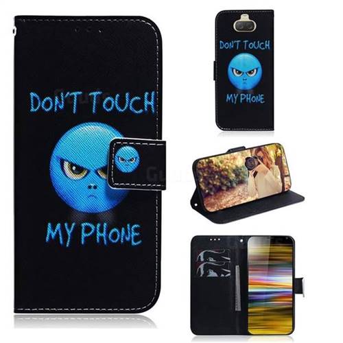 Not Touch My Phone PU Leather Wallet Case for Sony Xperia 10 Plus / Xperia XA3 Ultra