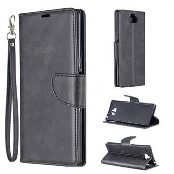 Classic Sheepskin PU Leather Phone Wallet Case for Sony Xperia 10 Plus / Xperia XA3 Ultra - Black