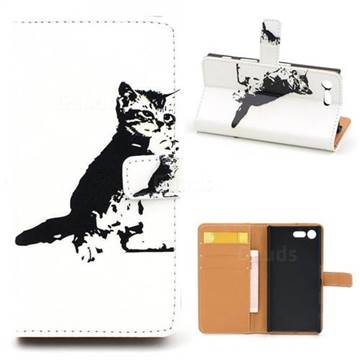 Cute Cat Leather Wallet Case for Sony Xperia X Compact X Mini