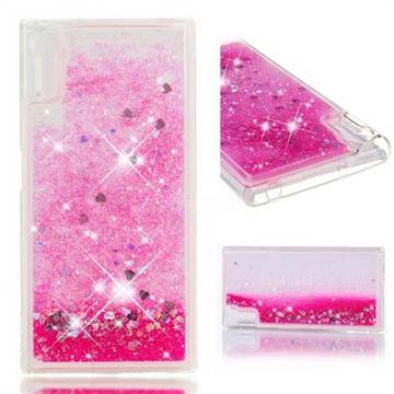 Dynamic Liquid Glitter Quicksand Sequins TPU Phone Case for Sony Xperia XZ XZs - Rose