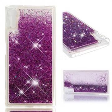 Dynamic Liquid Glitter Quicksand Sequins TPU Phone Case for Sony Xperia XZ XZs - Purple