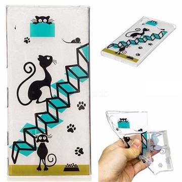 Stair Cat Super Clear Soft TPU Back Cover for Sony Xperia XZ XZs