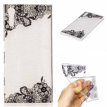 Lace Flower Super Clear Soft TPU Back Cover for Sony Xperia XZ XZs