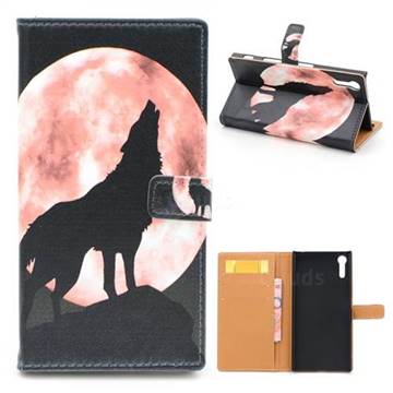 Moon Wolf Leather Wallet Case for Sony Xperia XZ / XZ Dual