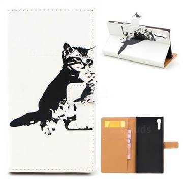 Cute Cat Leather Wallet Case for Sony Xperia XZ / XZ Dual