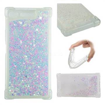Dynamic Liquid Glitter Sand Quicksand Star TPU Case for Sony Xperia XZ1 - Pink