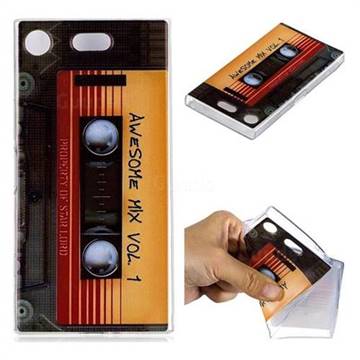 Retro Cassette Tape Super Clear Soft TPU Back Cover for Sony Xperia XZ1 Compact