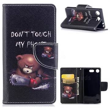 Chainsaw Bear Leather Wallet Case for Sony Xperia XZ1 Compact