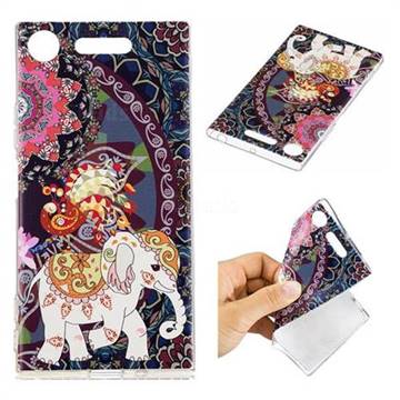 Totem Flower Elephant Super Clear Soft TPU Back Cover for Sony Xperia XZ2