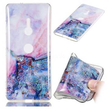 Purple Amber Soft TPU Marble Pattern Phone Case for Sony Xperia XZ2