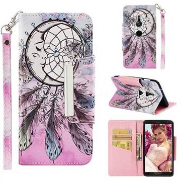 Angel Monternet Big Metal Buckle PU Leather Wallet Phone Case for Sony Xperia XZ2