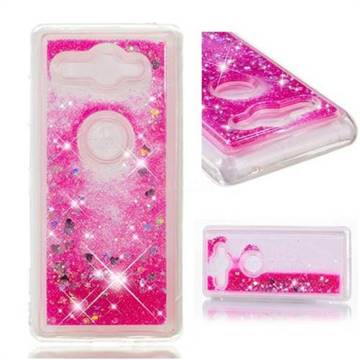 Dynamic Liquid Glitter Quicksand Sequins TPU Phone Case for Sony Xperia XZ2 Compact - Rose