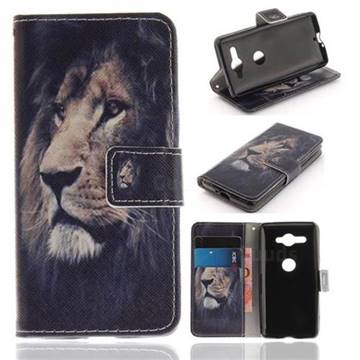 Lion Face PU Leather Wallet Case for Sony Xperia XZ2 Compact