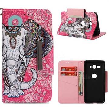 Totem Jumbo Big Metal Buckle PU Leather Wallet Phone Case for Sony Xperia XZ2 Compact