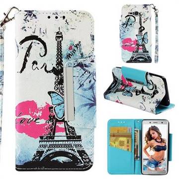 Lip Tower Big Metal Buckle PU Leather Wallet Phone Case for Sony Xperia XZ2 Compact