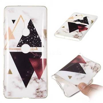 Four Triangular Soft TPU Marble Pattern Phone Case for Sony Xperia XZ3