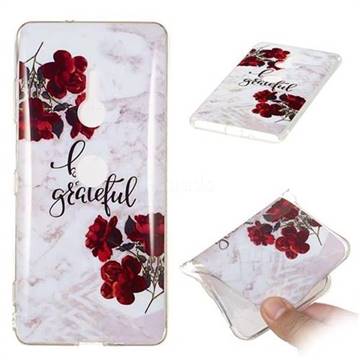 Rose Soft TPU Marble Pattern Phone Case for Sony Xperia XZ3