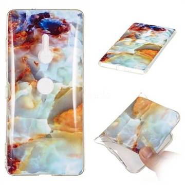 Fire Cloud Soft TPU Marble Pattern Phone Case for Sony Xperia XZ3