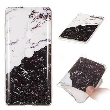 Black and White Soft TPU Marble Pattern Phone Case for Sony Xperia XZ3