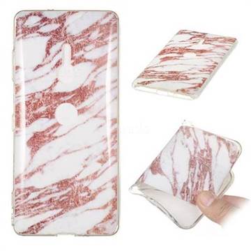 Rose Gold Grain Soft TPU Marble Pattern Phone Case for Sony Xperia XZ3
