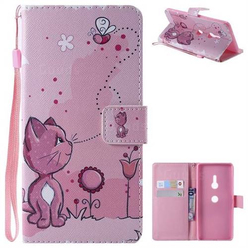 Cats and Bees PU Leather Wallet Case for Sony Xperia XZ3