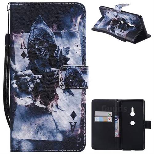 Skull Magician PU Leather Wallet Case for Sony Xperia XZ3