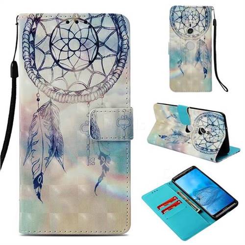 Fantasy Campanula 3D Painted Leather Wallet Case for Sony Xperia XZ3