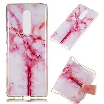 Red Grain Soft TPU Marble Pattern Phone Case for Sony Xperia 1 / Xperia XZ4