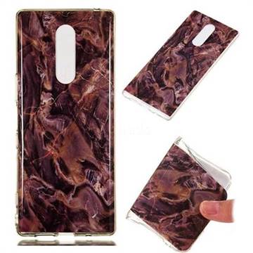 Brown Soft TPU Marble Pattern Phone Case for Sony Xperia 1 / Xperia XZ4