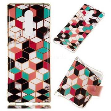 Three-dimensional Square Soft TPU Marble Pattern Phone Case for Sony Xperia 1 / Xperia XZ4